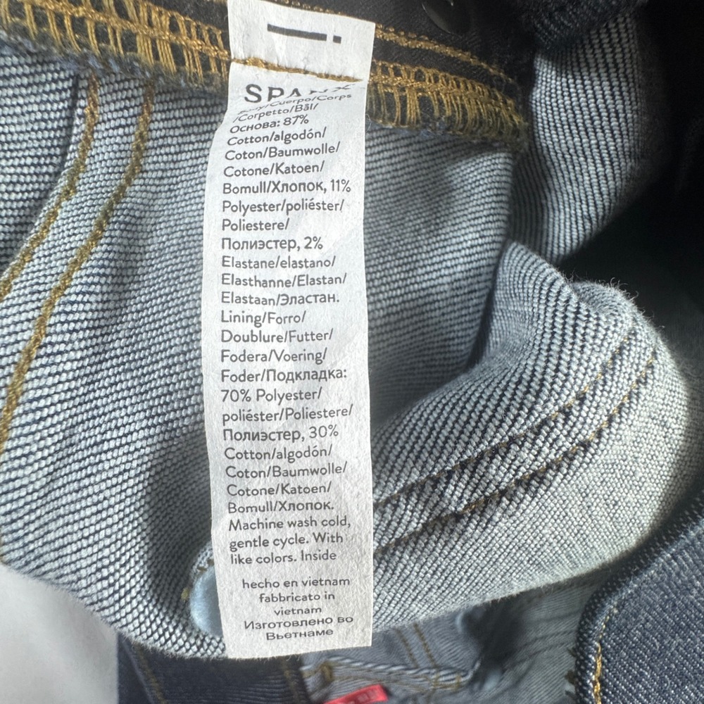 Spanx Wide Leg Denim Women Large Raw Indigo High Rise Shaping‎ Jeans 20547R NEW - Picture 9 of 10